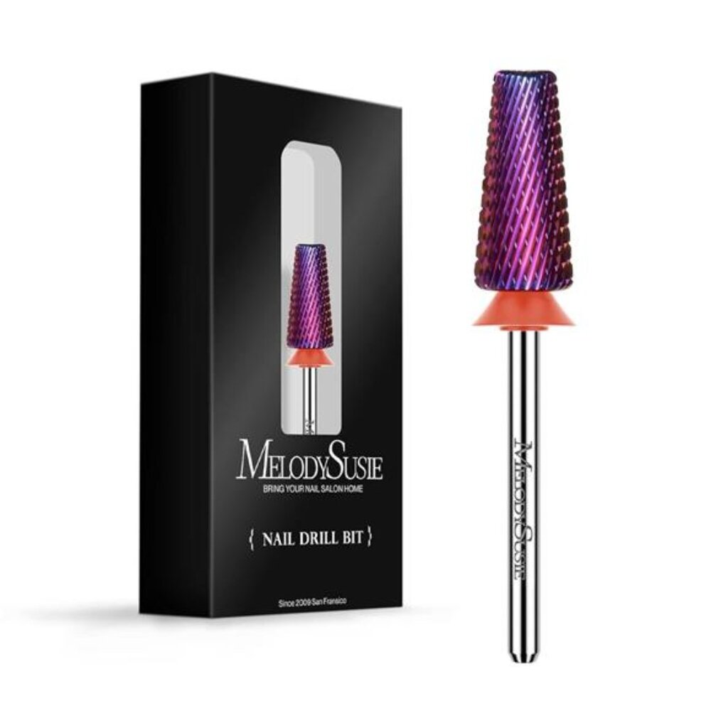 MelodySusie Professional 5 in 1 Nail Drill Bits,  Tungsten Multi-function